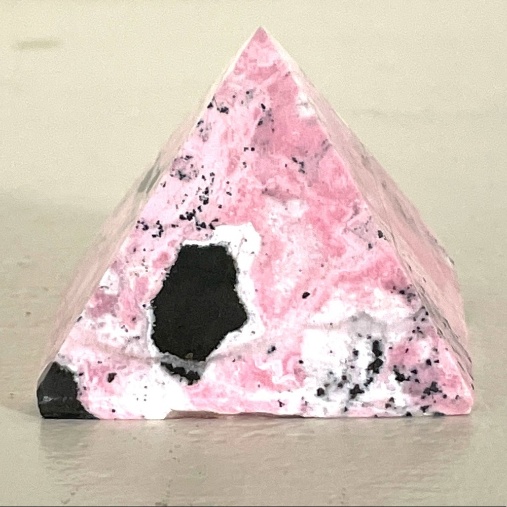 Small rhodonite pyramid‎